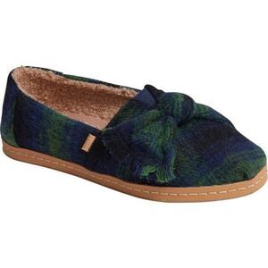 NEW TOMS Alpargata Leather‎ Wrap Faux Shearling Lined Slip-On Sneaker size 5